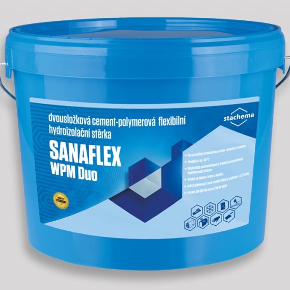 Stachema SANAFLEX WPM DUO Dvojzložková cement-polymérová hydroizolačná stierka 