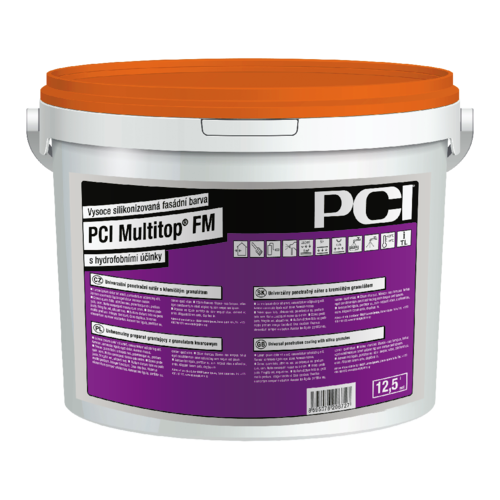 PCI Multitop® FM Fasádna minerálno-polymérová farba na silikónovej báze, Biela
