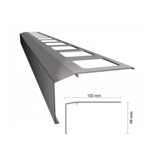 Balkónový profil priamy K301, 2 m