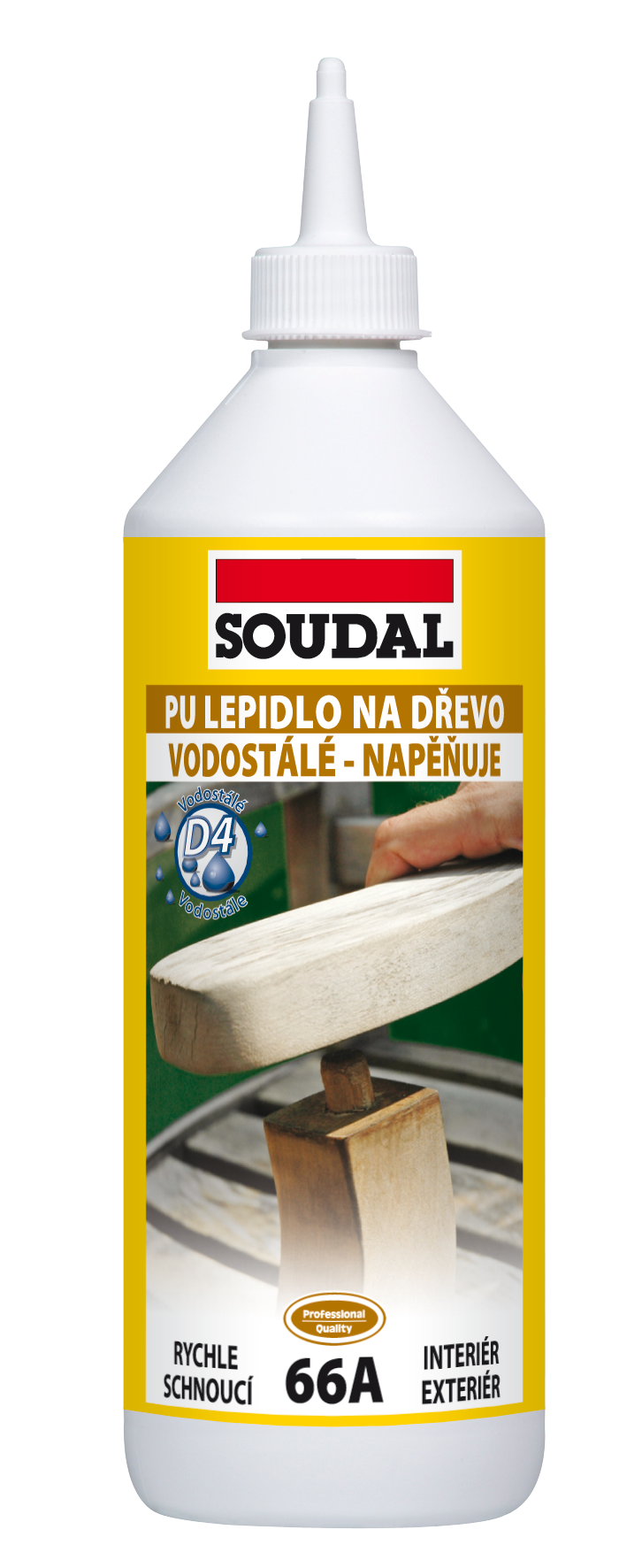 Soudal PU lepidlo na drevo 66A D4 250 g