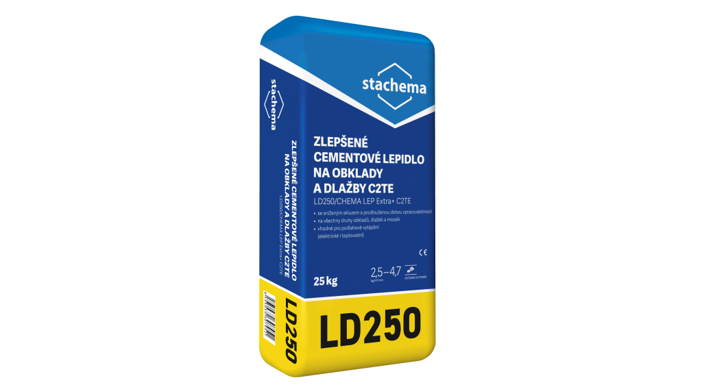 Stachema LD250 CHEMA LEP EXTRA+ C2TE Cem. lepidlo s predĺženou dobou zavädnutia 25 kg