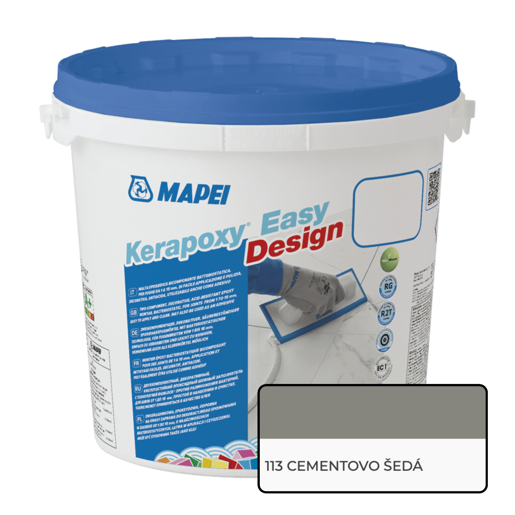 Mapei Kerapoxy Easy Design 2K Epoxidová škárovacia hmota 3 kg 113 Cementovo Šedá