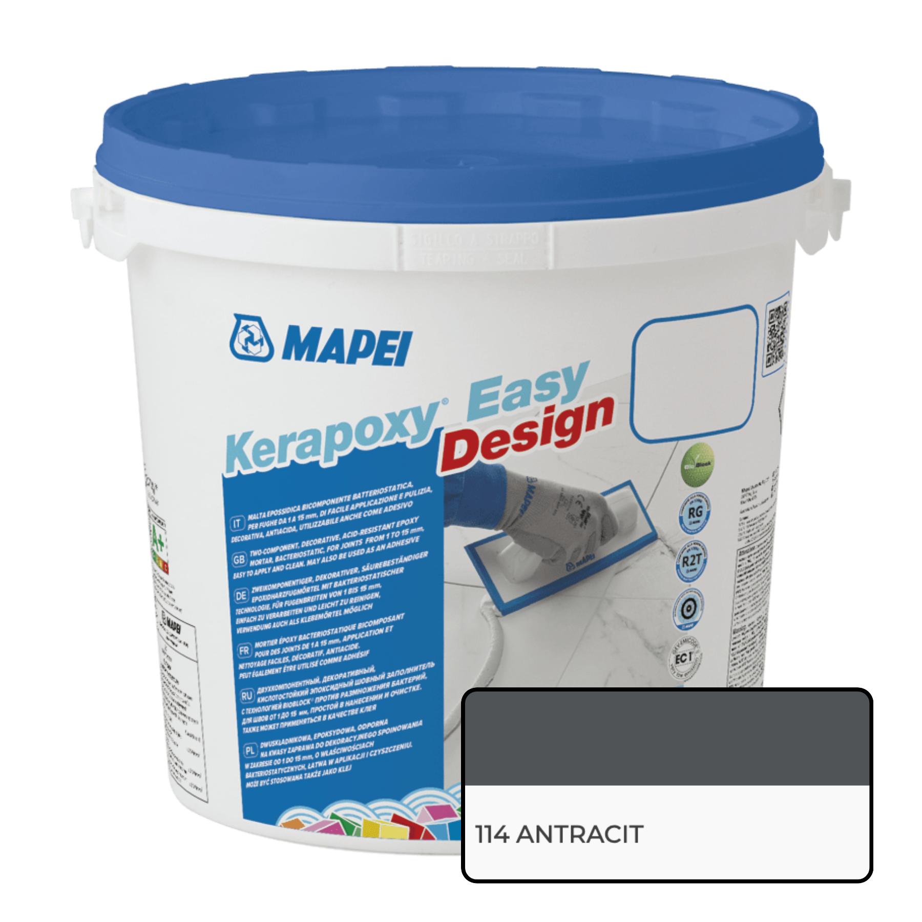 Mapei Kerapoxy Easy Design 2K Epoxidová škárovacia hmota 3 kg 114 Antracit