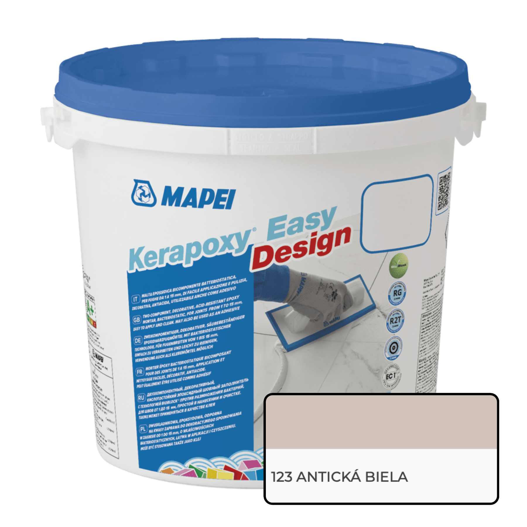 Mapei Kerapoxy Easy Design 2K Epoxidová škárovacia hmota 3 kg 123 Antická Biela